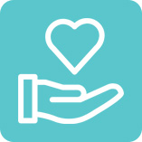 Heart and Hand Icon