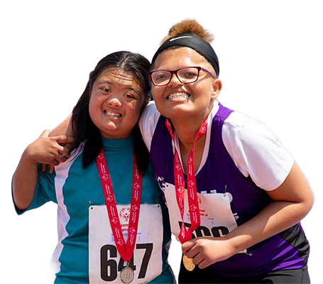 Cutout girl athletes