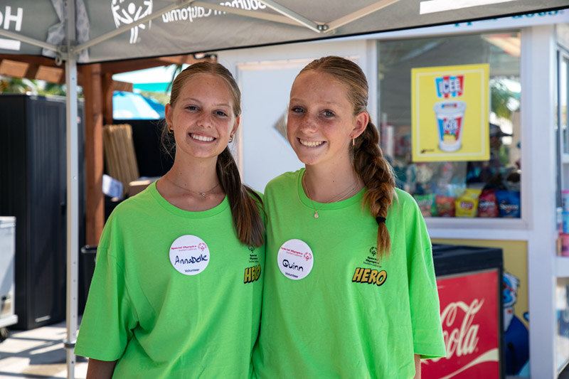 Volunteers two girls